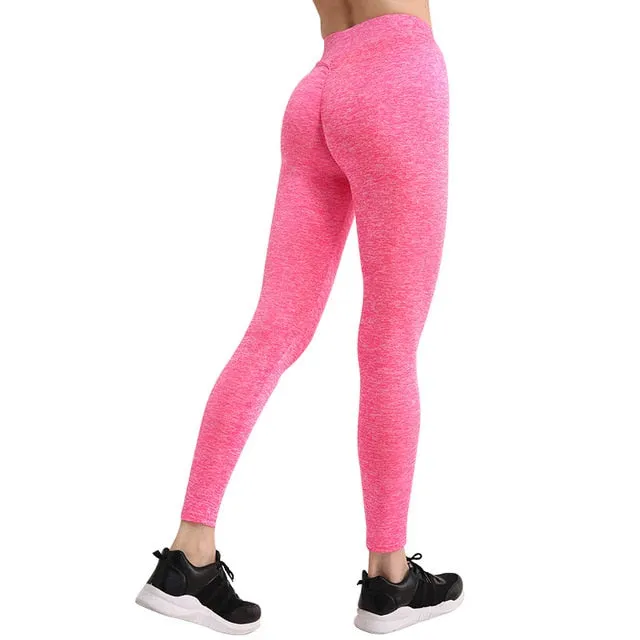 Women Leggings Fitness Workout Legging Push Up Sports Jegging Sexy V-Waist Legging Women