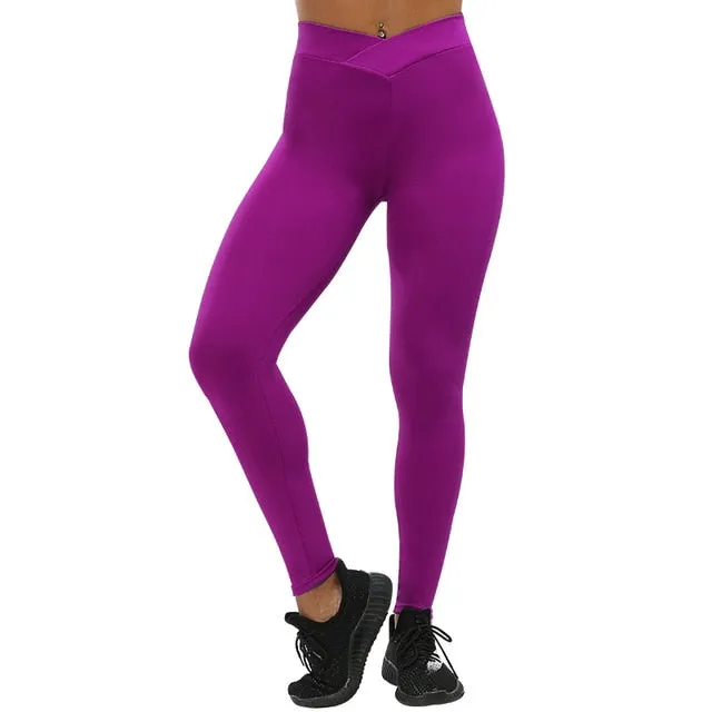 Women Leggings Fitness Workout Legging Push Up Sports Jegging Sexy V-Waist Legging Women