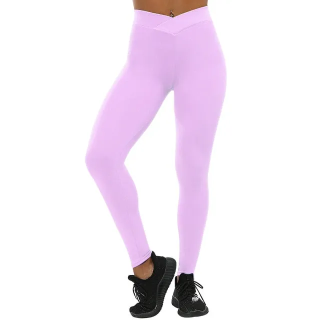 Women Leggings Fitness Workout Legging Push Up Sports Jegging Sexy V-Waist Legging Women