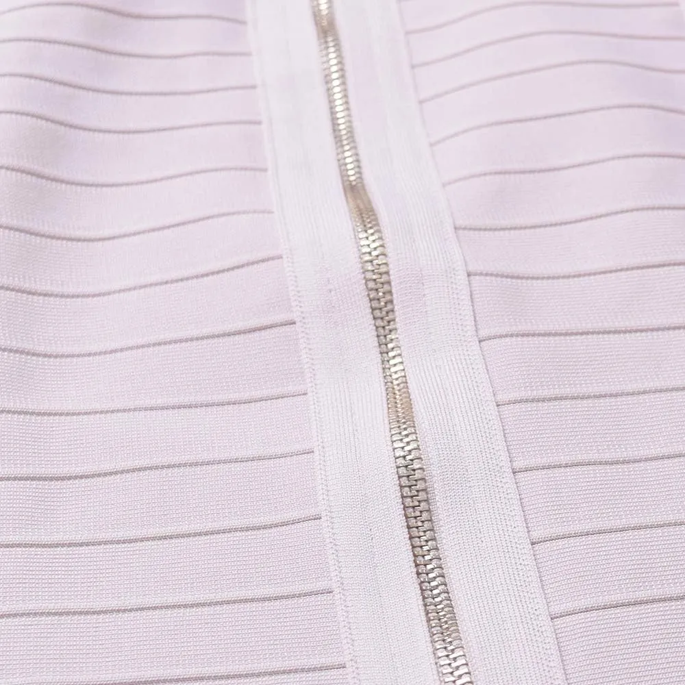 Women's High Waist Knee Length Stripe Bandage Pencil Skirt