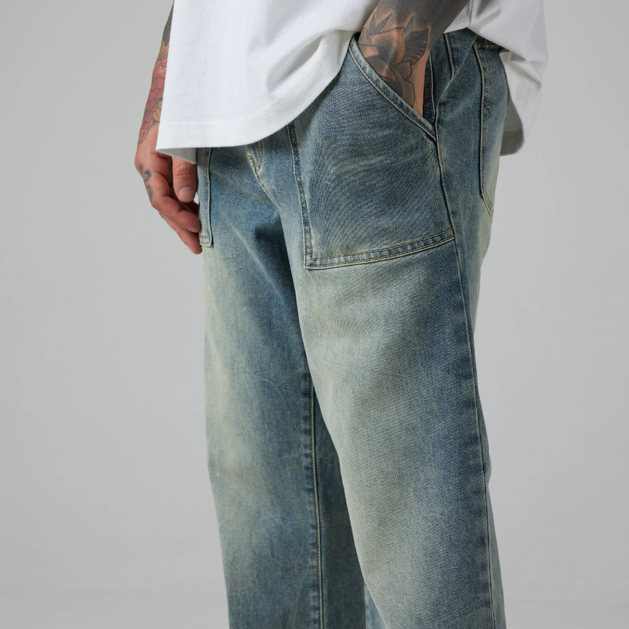 Worker Jean | Washed Blue